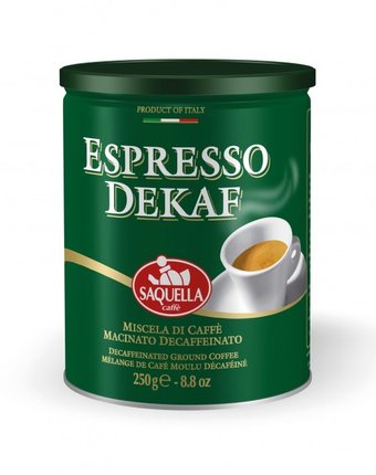Saquella Кофе молотый без кофеина Espresso Dekaf 250 г