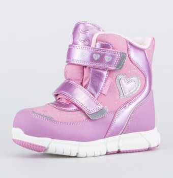 Миниатюра фотографии Ботинки для девочек котофей, розовый
