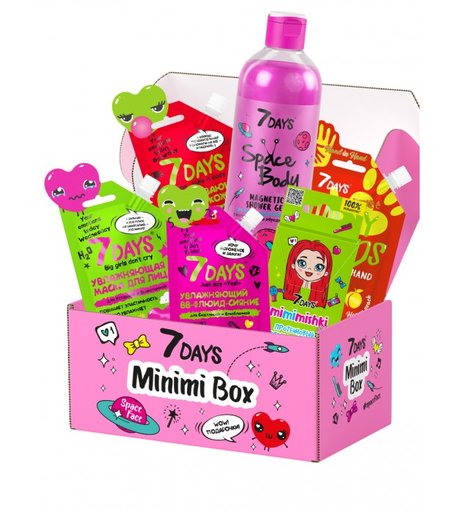 7Days Подарочный набор средств по уходу за кожей лица и тела и волос minimi box №104
