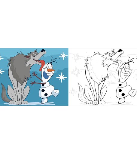 Набор для раскрашивания по номерам ФРЕЯ Волк и Олаф