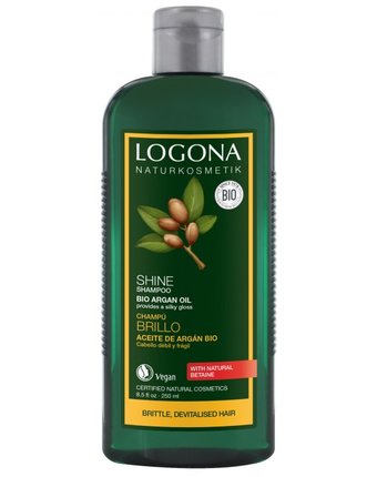 Logona Шампунь для восстановления  блеска волос с Био-Аргановым маслом 250 мл