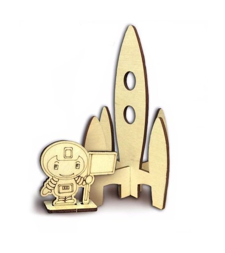 Сборная модель Издательство Учитель Космонавт на ракете