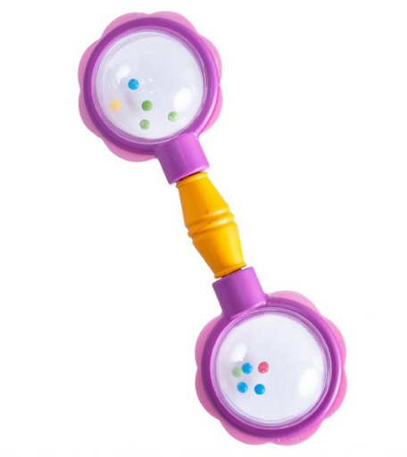 Погремушка Fancy Baby Гантелька, разноцветный