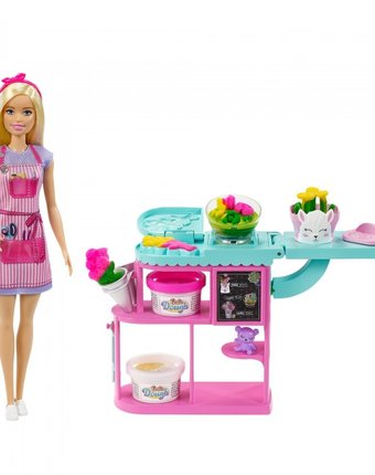Barbie Игровой набор Кукла Барби Флорист с цветочным магазином