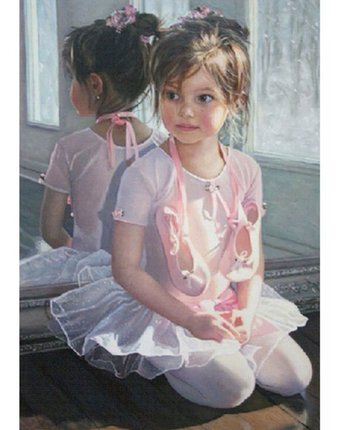 Molly Картина по номерам с цветной схемой на холсте Маленькая балеринка 40х30 см