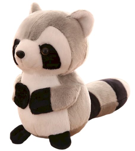 Мягкая игрушка Super01 Енот 25 см цвет: серый