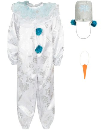 Миниатюра фотографии Карнавальный костюм батик снеговичок снежок