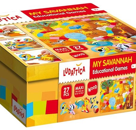Ludattica Игра настольная Моя саванна (3 в 1)