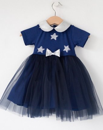 Миниатюра фотографии Trendyco kids платье трикотажное с фатином звезды