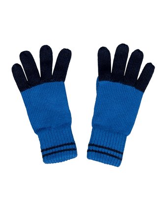 Синие вязаные перчатки Gulliver