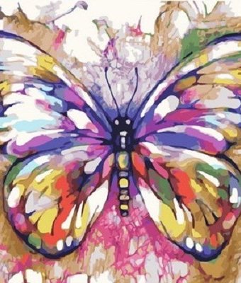 Миниатюра фотографии Paintboy картина по номерам витражная бабочка