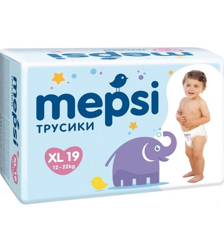 Трусики-подгузники Mepsi, р. 4+, 12-22 кг, 19 шт