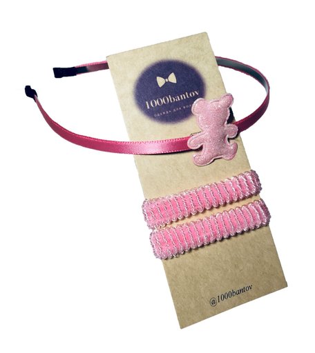 Комплект аксессуаров 1000 bantov ободок/резинка 2 шт