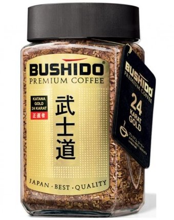 Миниатюра фотографии Bushido кофе растворимый сублимированный katana gold 24 karat 100 г