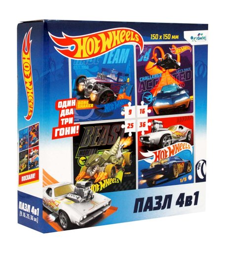 Набор пазлов Origami Hot Wheels Набор. Команда Скорость