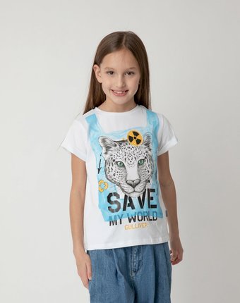 Футболка Save My World для девочки Gulliver
