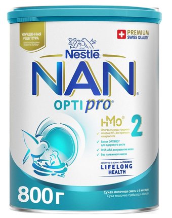 Миниатюра фотографии Молочная смесь нан optipro® 2 6-12 месяцев, 800 г