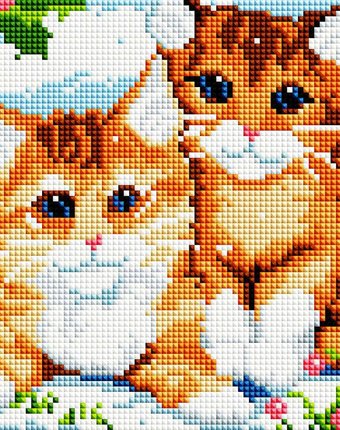 Алмазная мозаика Белоснежка Рыжие котята