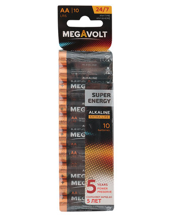 Батарейки Megavolt AA/LR6, 1.5V (10 шт.)