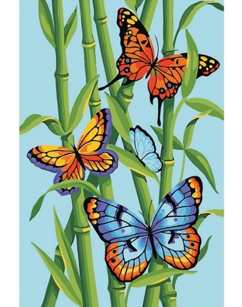 Molly Картина по номерам Яркие бабочки 20х30 см
