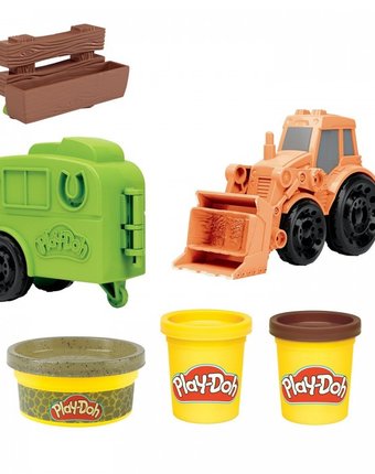 Миниатюра фотографии Play-doh набор для лепки фермерский трактор