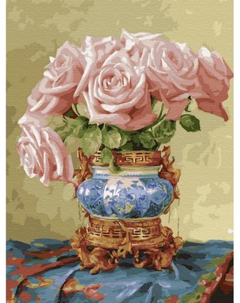 Molly Картина по номерам на дереве Восточные розы 50х40 см