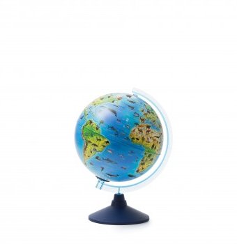 Миниатюра фотографии Детский интерактивный зоогеографический глобус с подсветкой globen