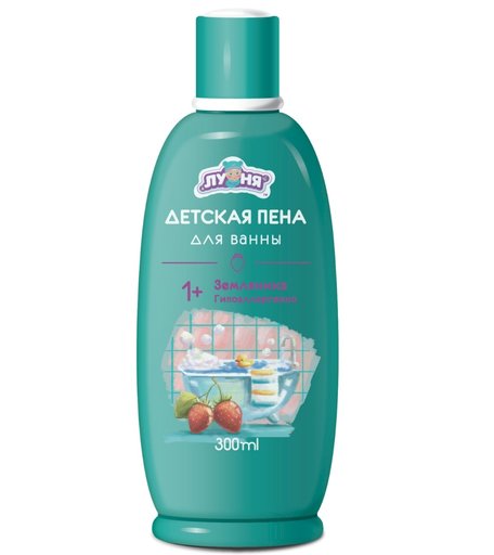 Пена ЛУНЯ для ванны «Земляника», с 1 года, 300 мл