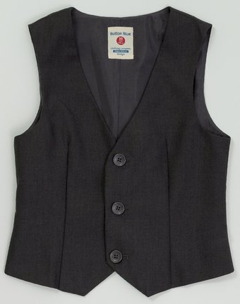 Серый классический жилет Button Blue