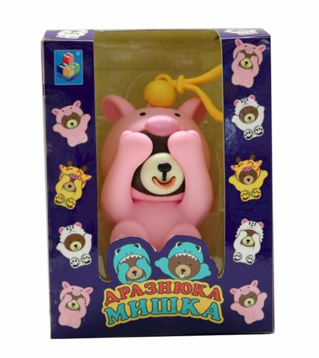 Мишка-дразнюка 1Toy - в костюме поросенка, 6 х 10 см