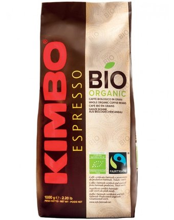 Миниатюра фотографии Kimbo кофе integrity bio зерновой 1 кг