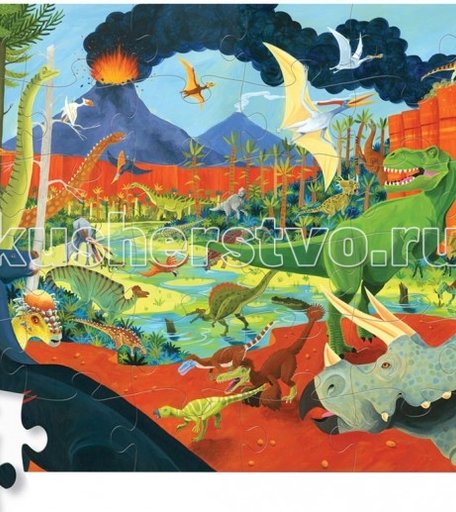 Crocodile Creek Пазл Земля динозавров (36 деталей)