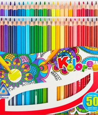 Миниатюра фотографии Kores  карандаши цветные трехгранные 50 цветов