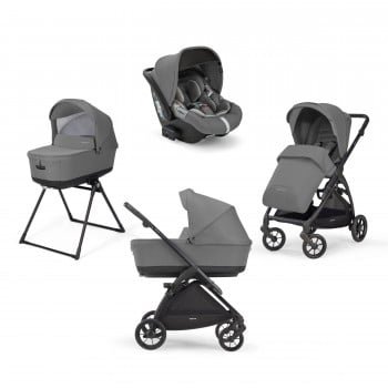 Коляска Inglesina Electa System 4 в 1 на шасси Electa Black, серый