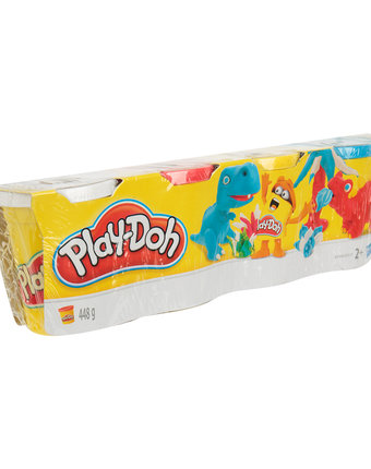 Набор для лепки из пластилина Play-Doh 4 банки белый красный желтый голубой белый