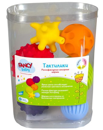 Миниатюра фотографии Развивающая игрушка fancy baby тактилики, разноцветный