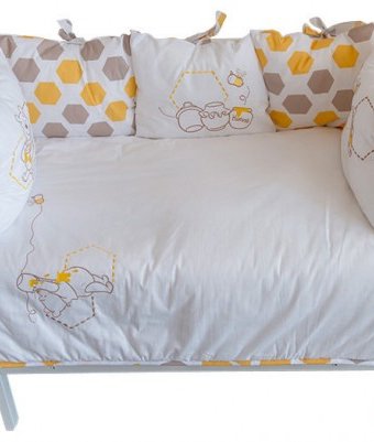 Комплект в кроватку Polini Disney baby Медвежонок Винни и его друзья (5 предметов)