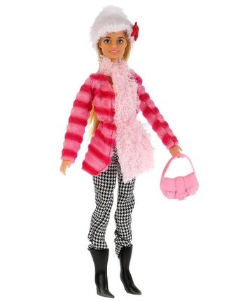 Карапуз Кукла София в полосатой куртке и шапке 29 см