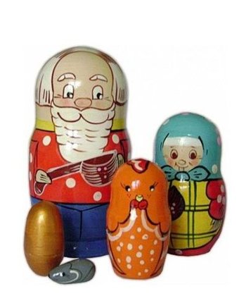 Миниатюра фотографии Деревянная игрушка русская народная игрушка (рни) матрешка курочка ряба