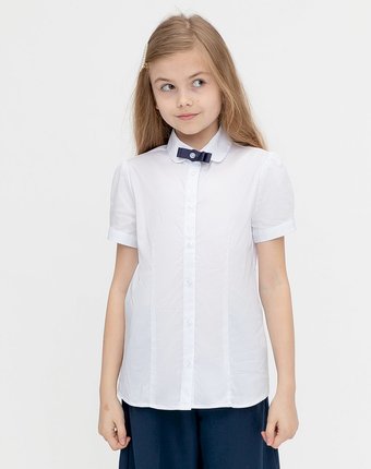 Блузка белая с коротким рукавом Button Blue