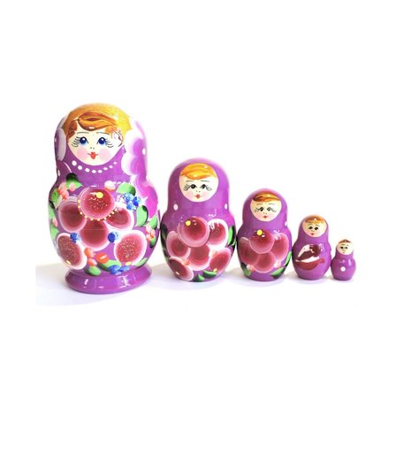 Матрешка Taowa Пятерочка фиолетовая