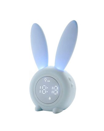 Часы будильник электронные LaLa-Kids с подсветкой Зайчик