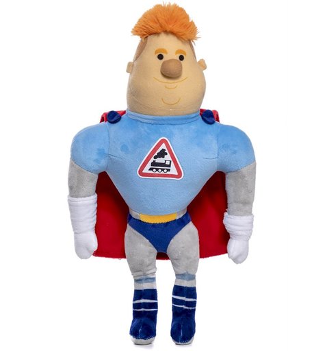 Мягкая игрушка Super01 Аркадий Паровозов 35 см цвет: голубой