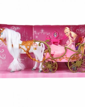 Миниатюра фотографии Veld co игровой набор карета с лошадью и принцесса