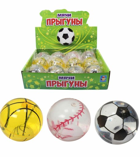 Мяч 1Toy Спорт, с водой и светом, , d-6.5 см