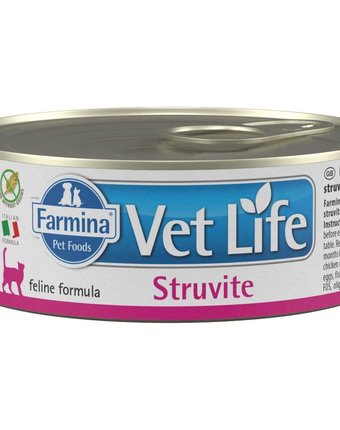 Влажный корм Farmina Vet Life Cat Struvite для растворения струвитных уролитов, с курицей, 85 г