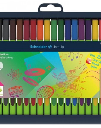 Миниатюра фотографии Schneider набор капиллярных ручек line-up 30 цветов 32 шт.
