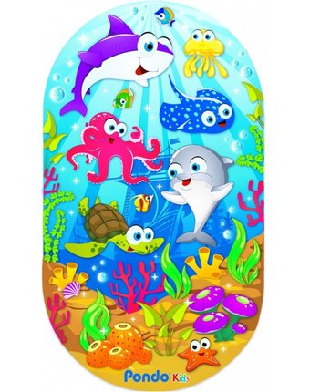 Коврик Pondo Kids для ванны Морские Обитатели 69х39 см