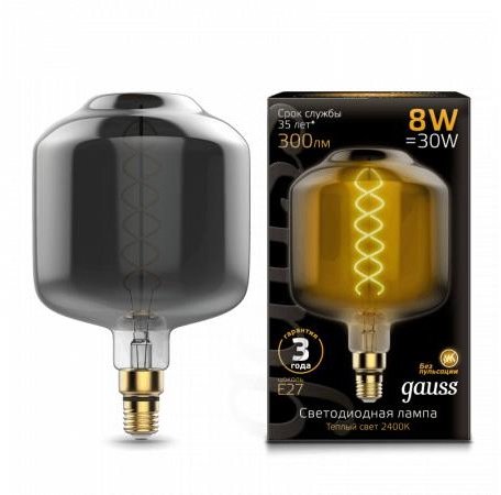 Светильник Gauss Лампа Vintage Filament Flexible LED DL180 8W E27 2400K