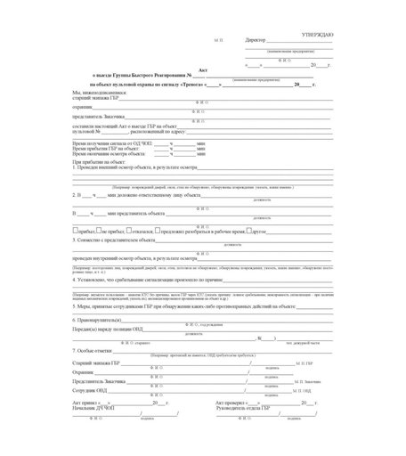 Акт о выезде группы быстрого реагирования на объект пультовой охраны по сигналу тревога (упаковка 100шт) Издательство Учитель